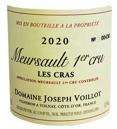 Joseph Voillot Meursault 'Les Cras' 2020